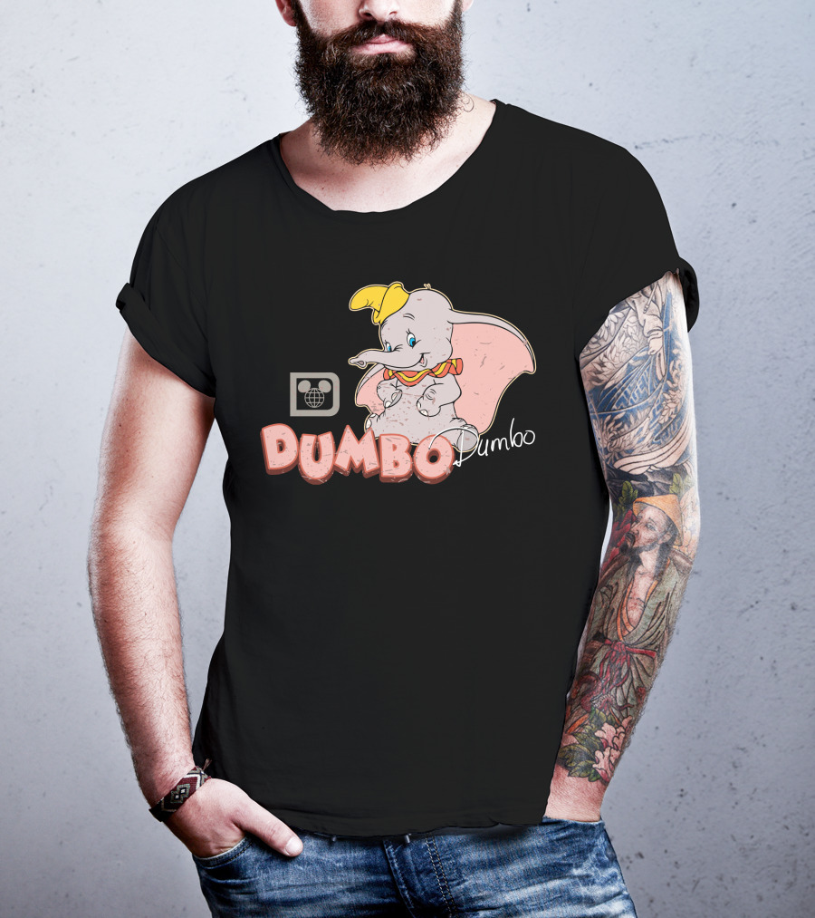 Dumbo Disney Classic Character Vintage Style With Mickey Mouse T-Shirt