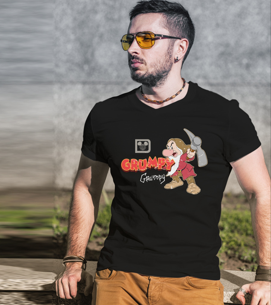 Disney Grumpy Character With Pickaxe T-Shirt