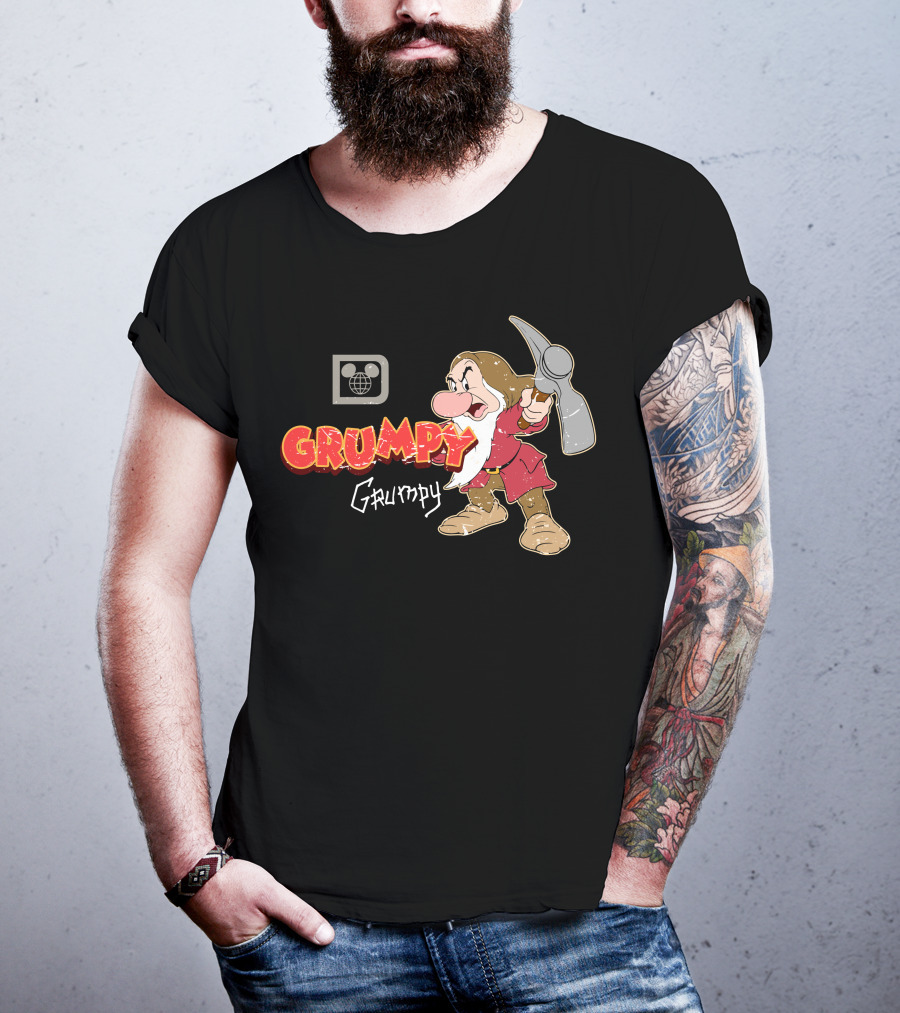 Disney Grumpy Character With Pickaxe T-Shirt