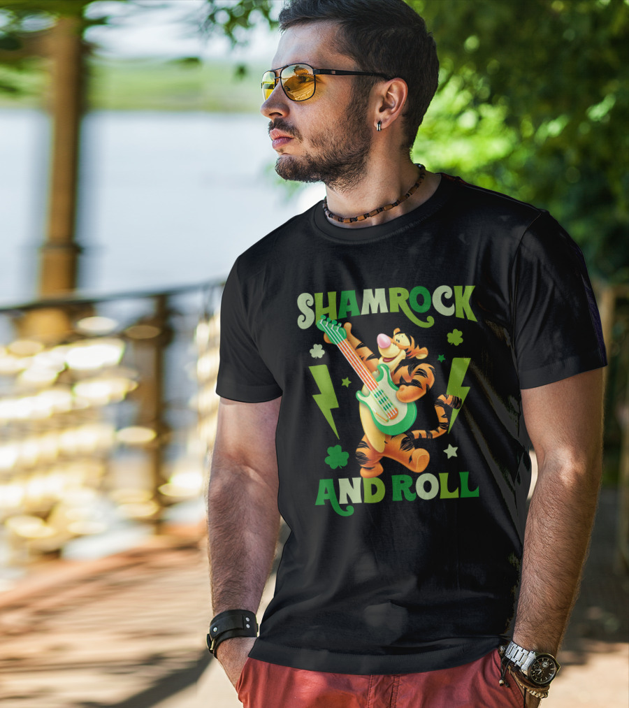 Shamrock And Roll Tigger T-Shirt