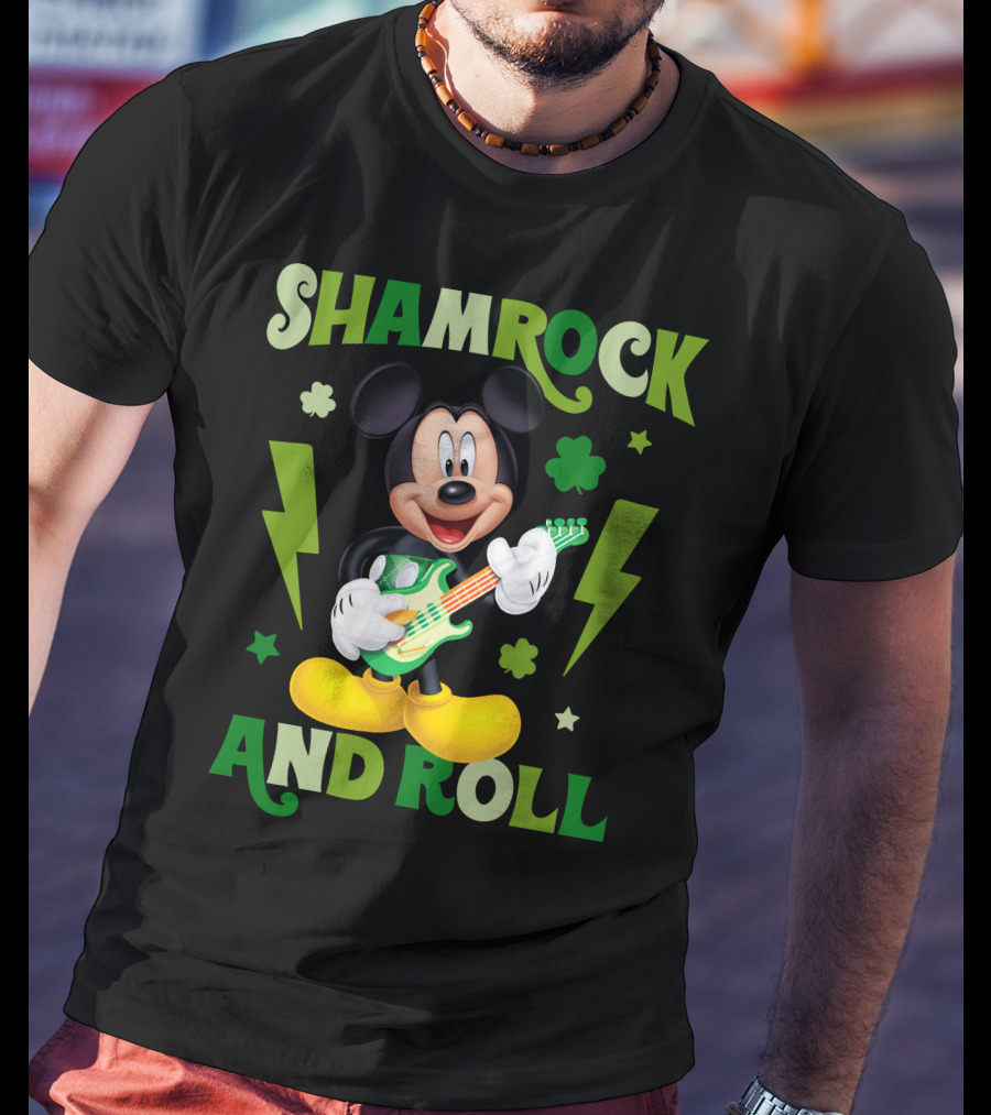 Shamrock And Roll Mickey T-Shirt