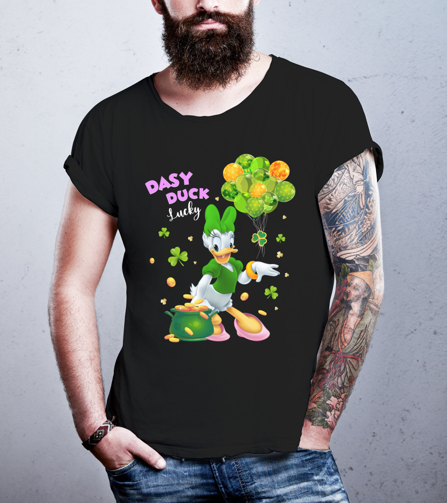 Daisy Duck Lucky St. Patrick's Day Balloons And Shamrocks T-Shirt