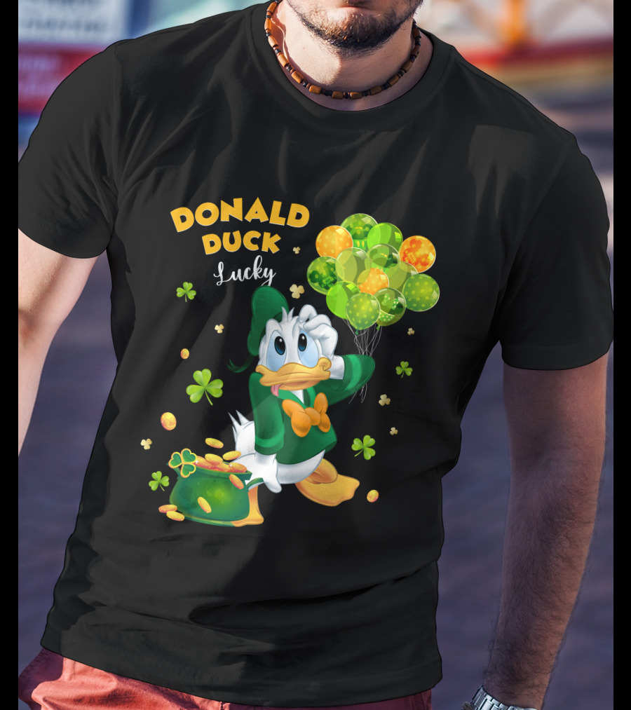 Donald Duck Lucky St. Patrick's Day Balloons T-Shirt