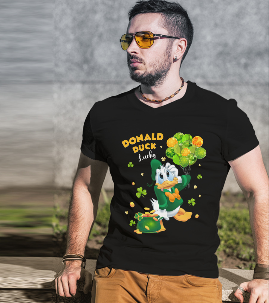 Donald Duck Lucky St. Patrick's Day Balloons T-Shirt