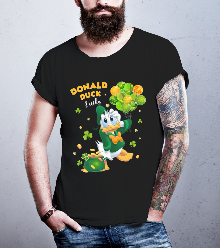 Donald Duck Lucky St. Patrick's Day Balloons T-Shirt