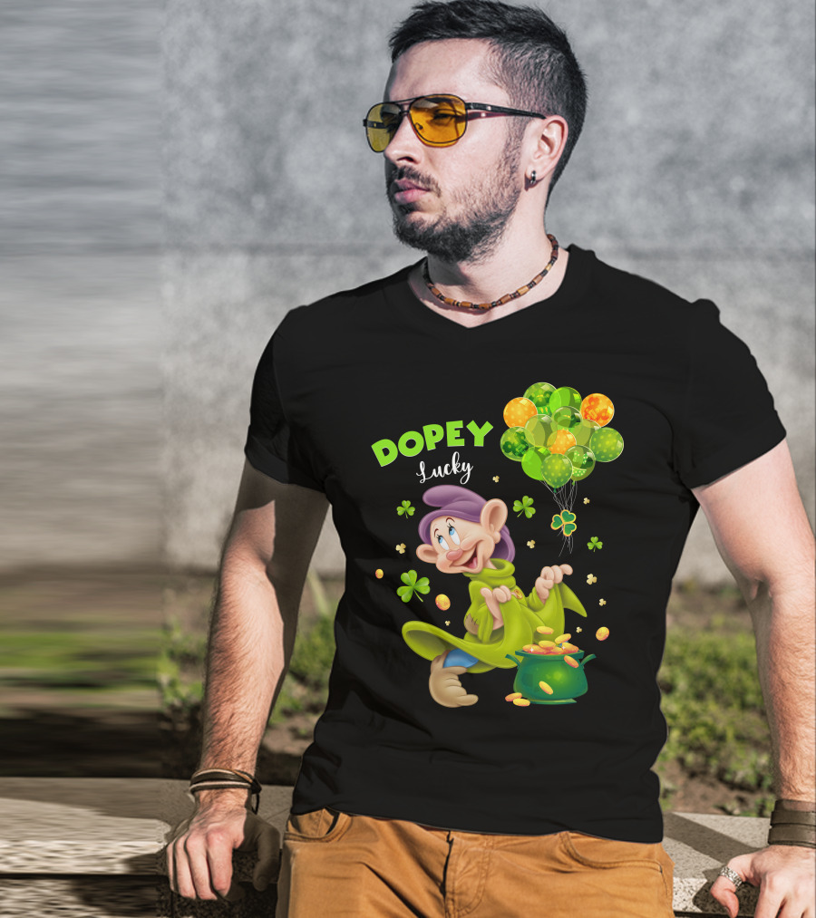 Dopey Lucky Balloons And Coins With Shamrock T-Shirt