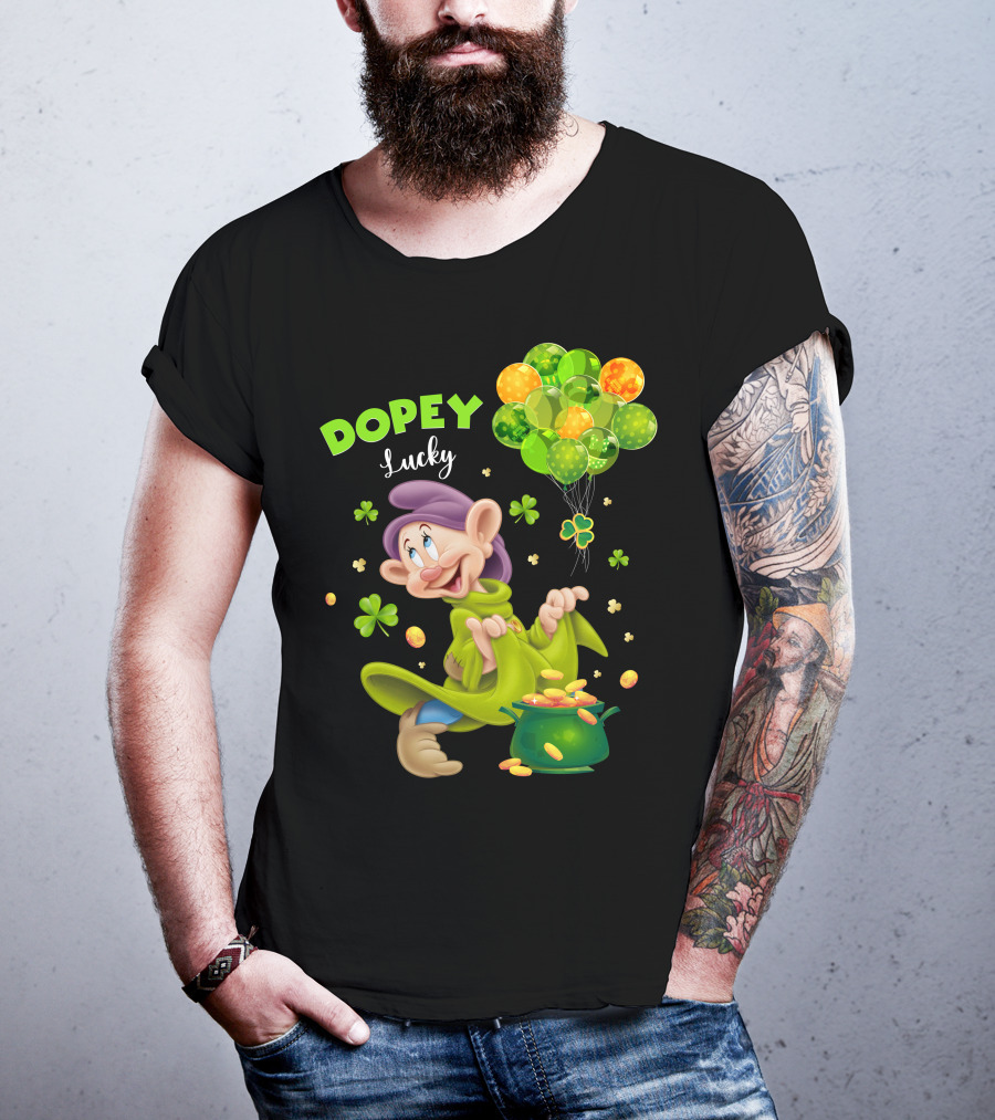Dopey Lucky Balloons And Coins With Shamrock T-Shirt