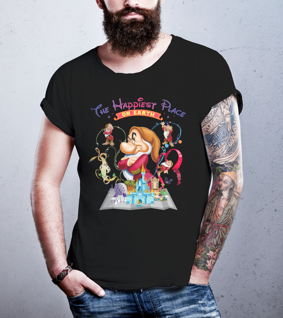 The Happiest Place On Earth Grumpy Dwarf Magic Kingdom Adventure T-Shirt