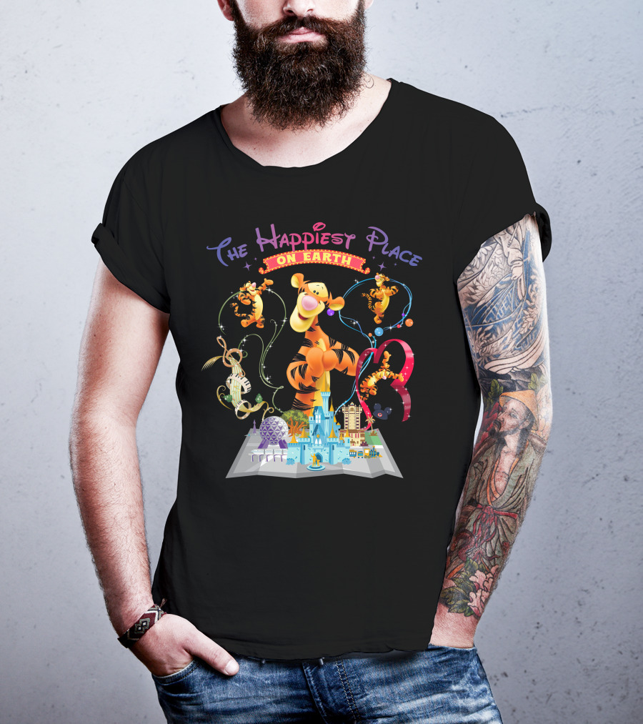 The Happiest Place On Earth Tigger Disney Theme Park Magic T-Shirt