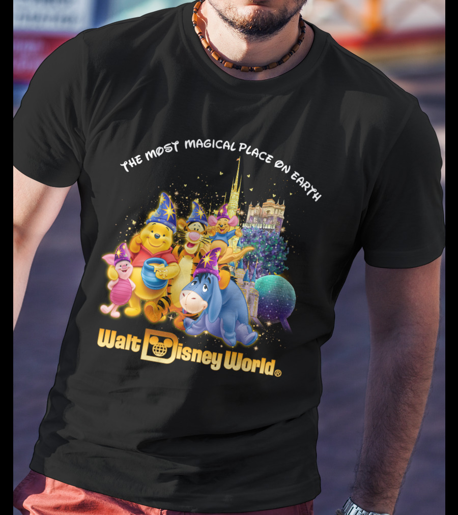The Most Magical Place On Earth Walt Disney World Winnie The Pooh T-Shirt