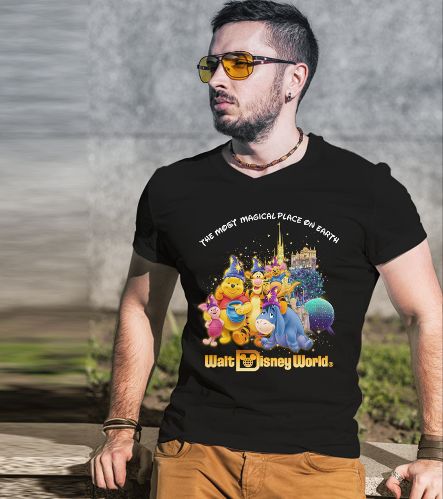 The Most Magical Place On Earth Walt Disney World Winnie The Pooh T-Shirt
