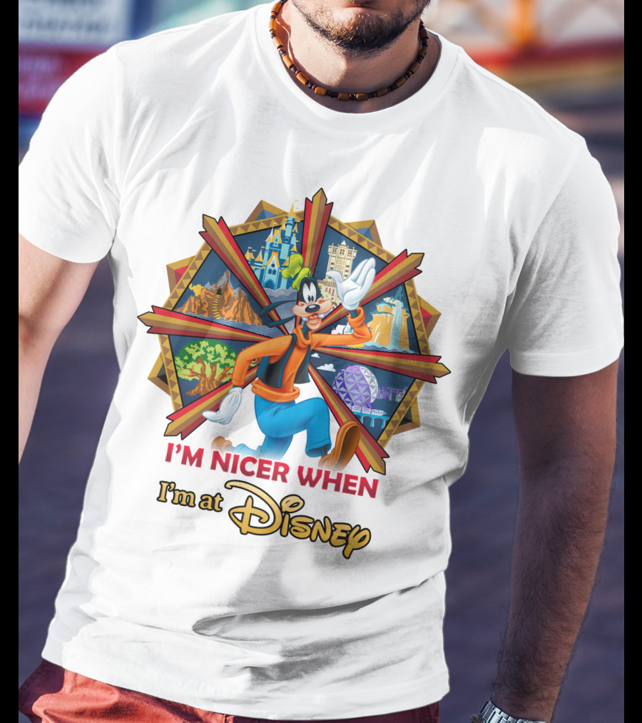 I'm Nicer When I'm At Disney Goofy T-Shirt