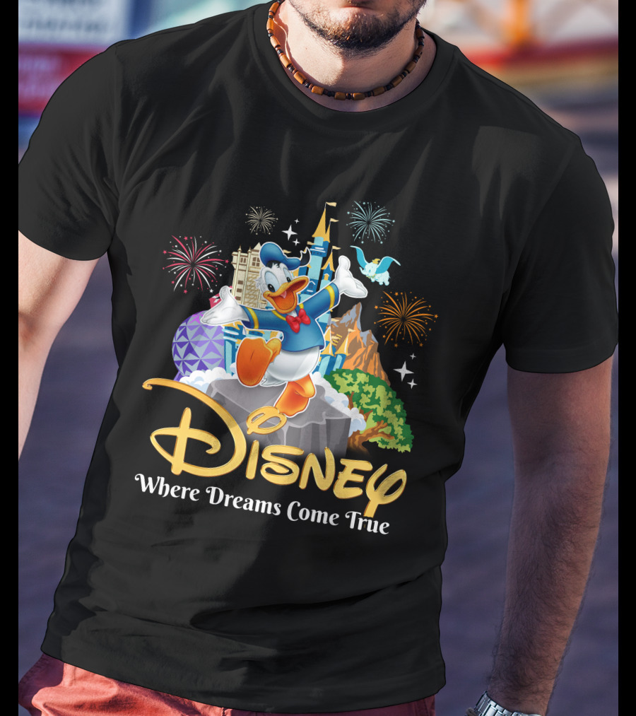 Disney Donald Where Dreams Come True Fireworks Adventure T-Shirt