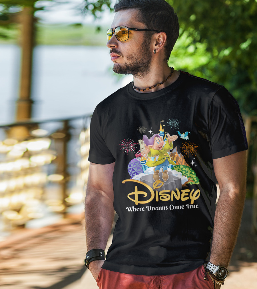Disney Dopey Where Dreams Come True Fireworks Adventure T-Shirt