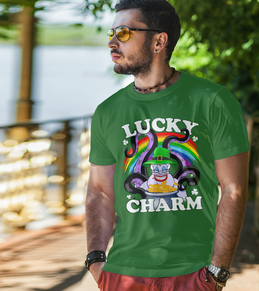 Lucky Charm Ursula Rainbow Coins Shamrocks T-Shirt