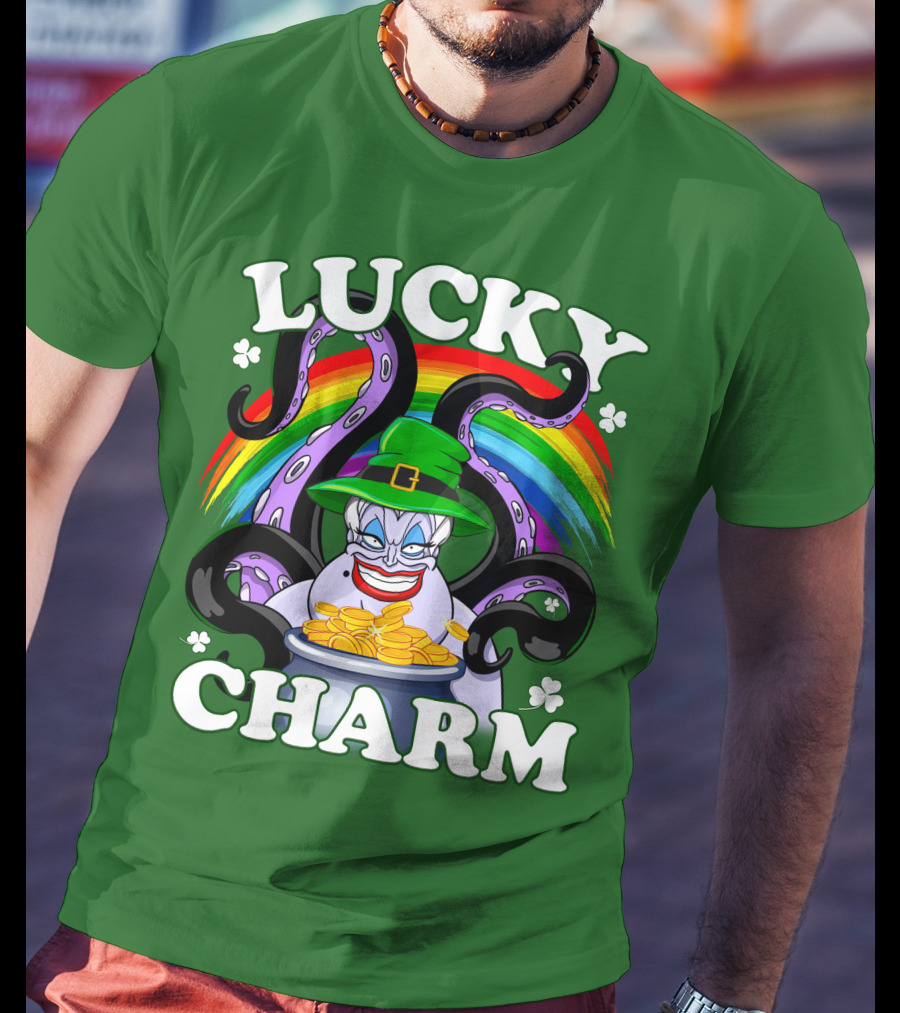 Lucky Charm Ursula Rainbow Coins Shamrocks T-Shirt