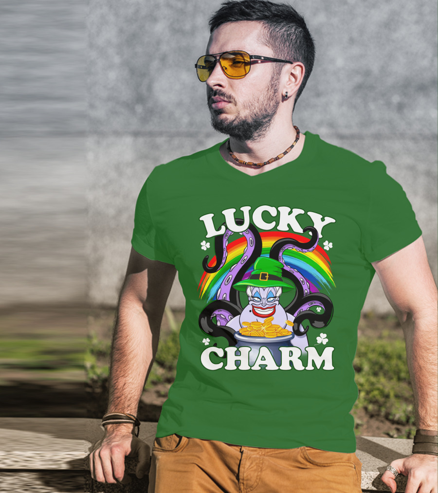 Lucky Charm Ursula Rainbow Coins Shamrocks T-Shirt