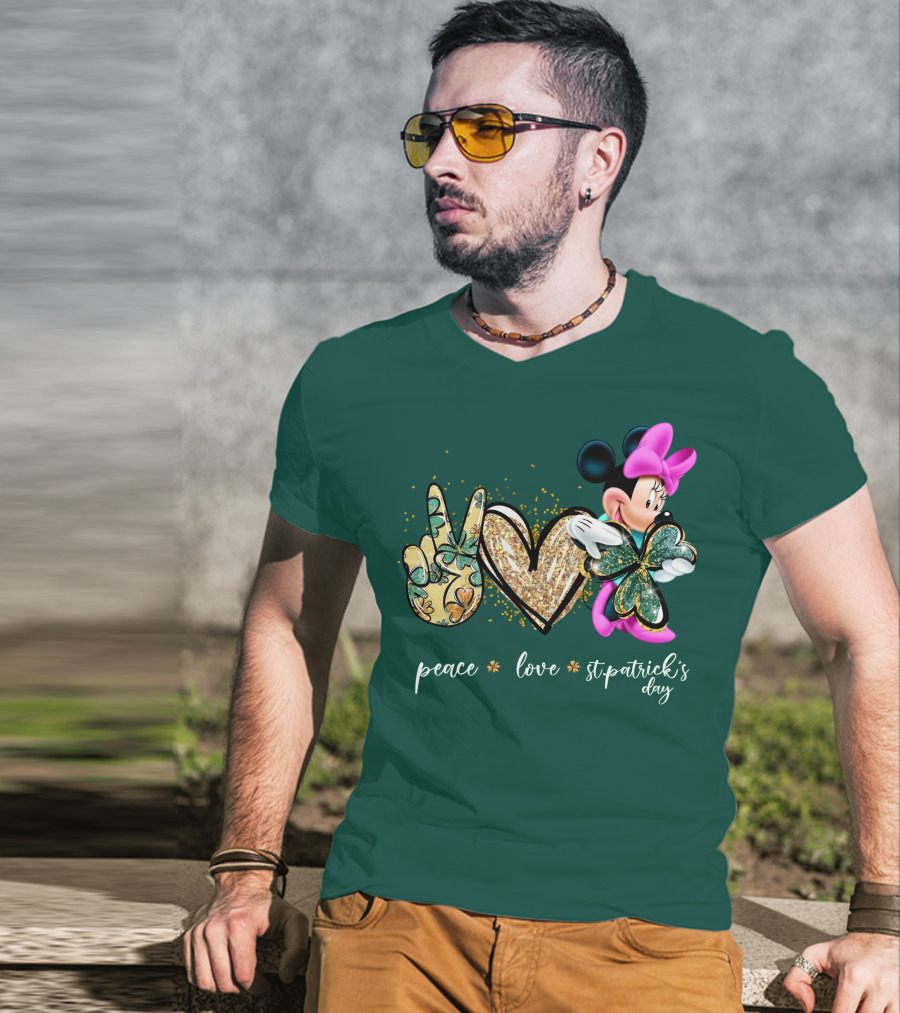 Peace Love St. Patrick's Day Minnie T-Shirt