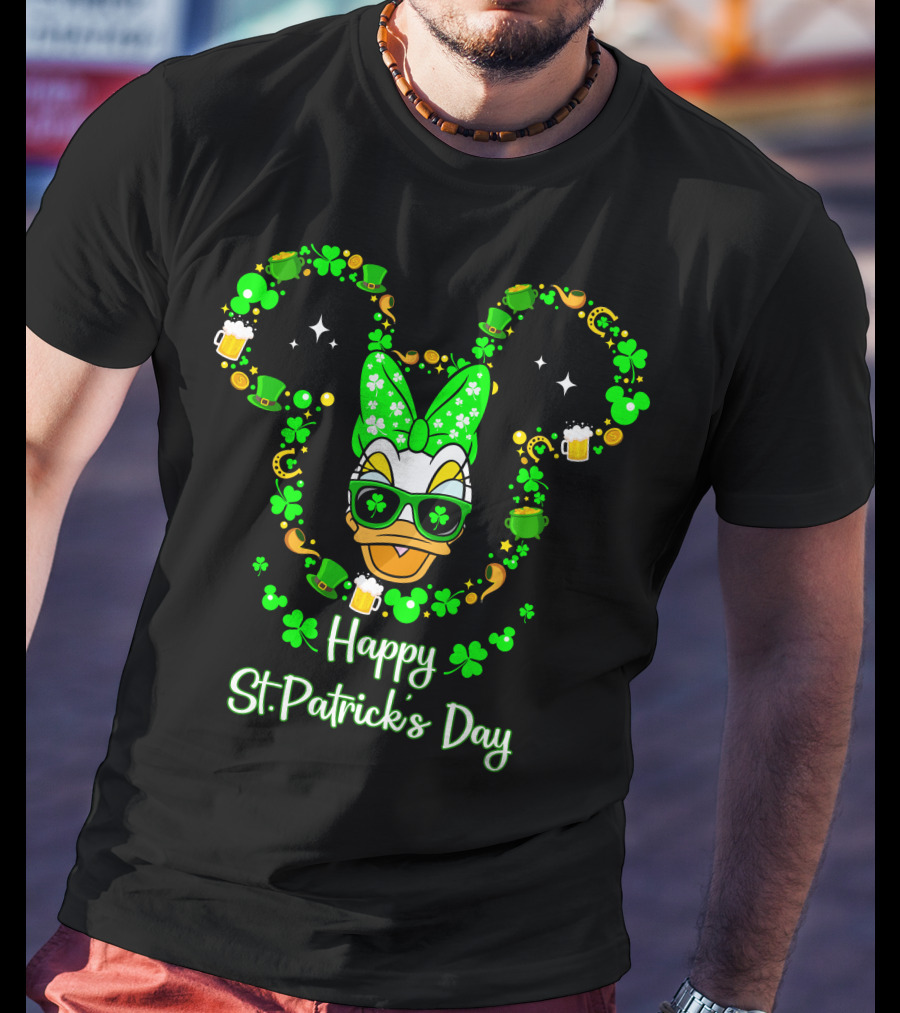 Happy St. Patrick's Day Daisy Duck Mickey Ears T-Shirt