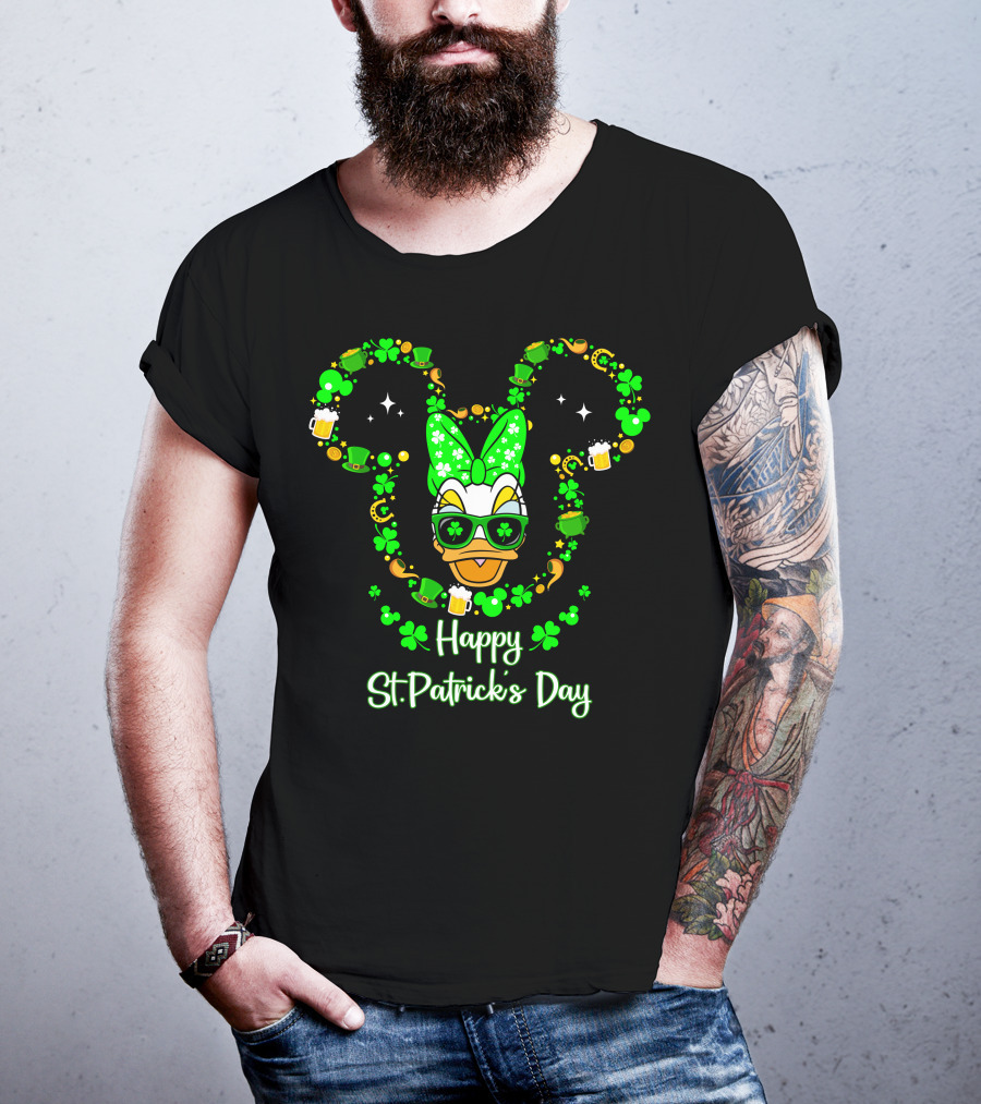 Happy St. Patrick's Day Daisy Duck Mickey Ears T-Shirt