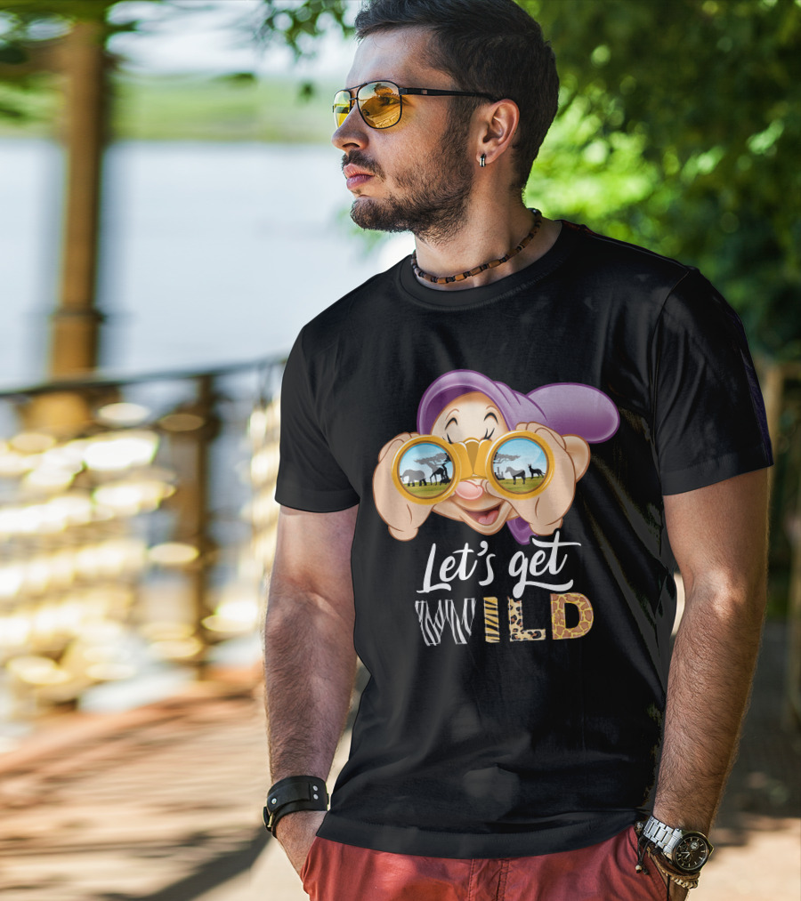 Dopey Let's Get Wild Binoculars Safari Adventure T-Shirt