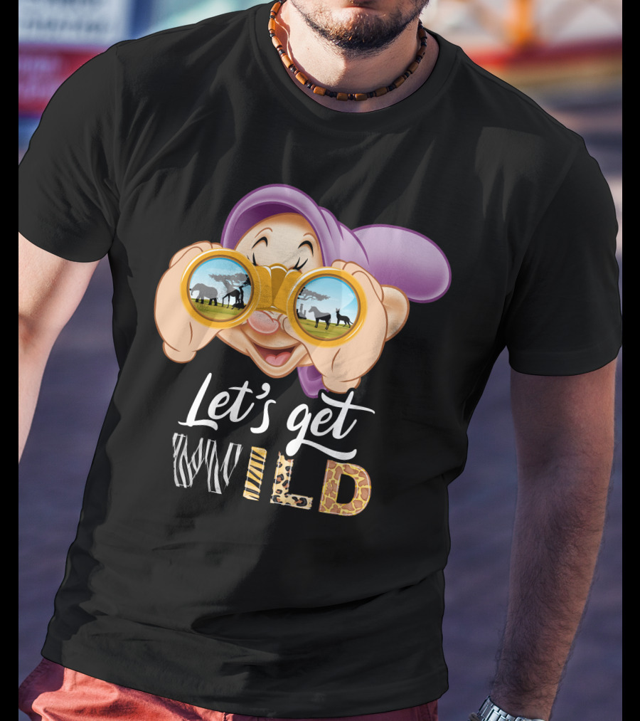 Dopey Let's Get Wild Binoculars Safari Adventure T-Shirt