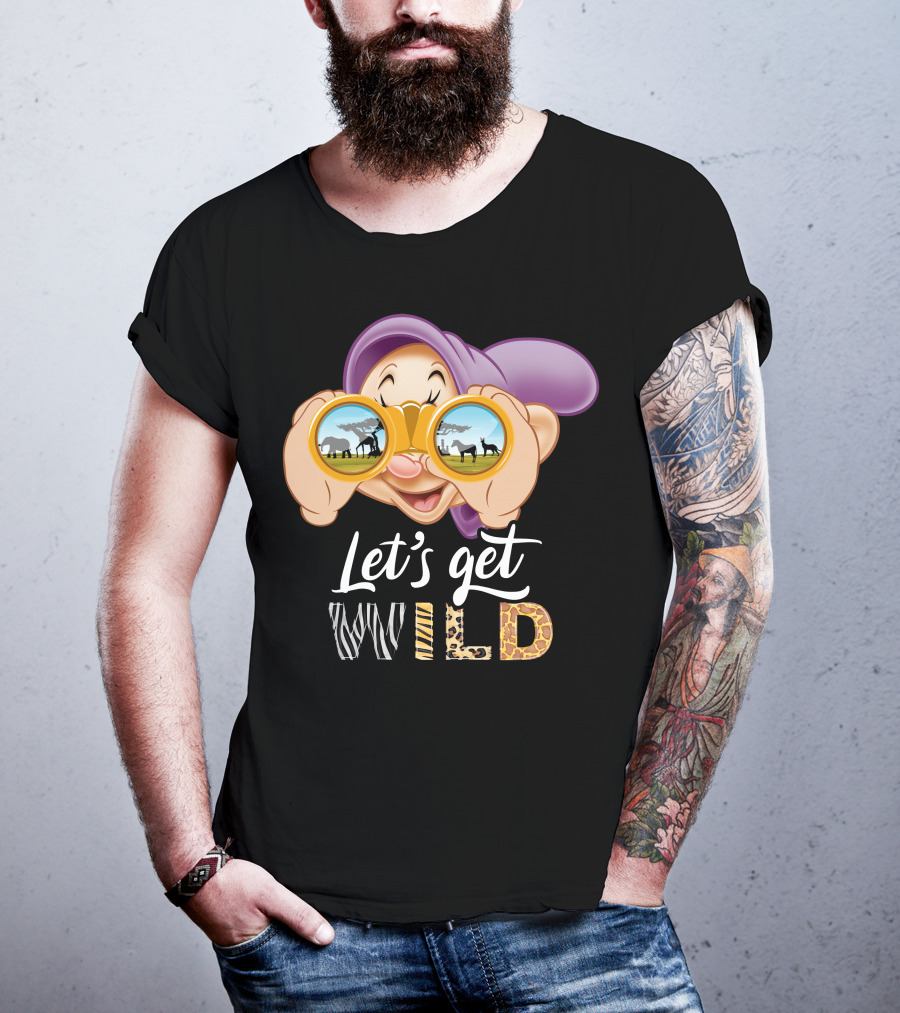 Dopey Let's Get Wild Binoculars Safari Adventure T-Shirt
