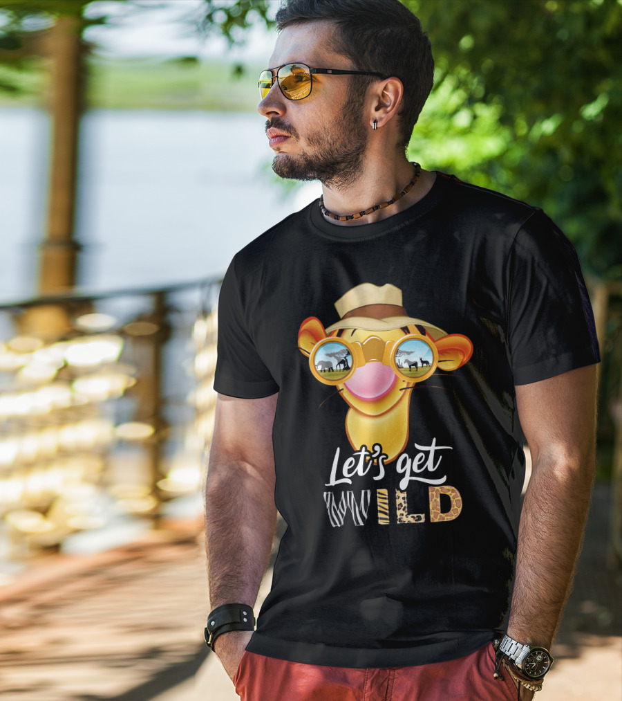 Let's Get Wild Tigger Safari Sunglasses Hat T-Shirt