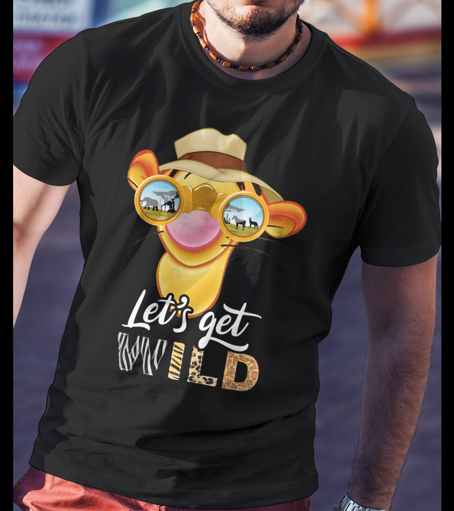 Let's Get Wild Tigger Safari Sunglasses Hat T-Shirt