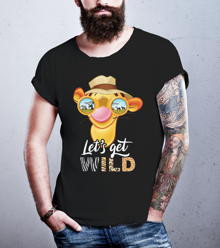 Let's Get Wild Tigger Safari Sunglasses Hat T-Shirt