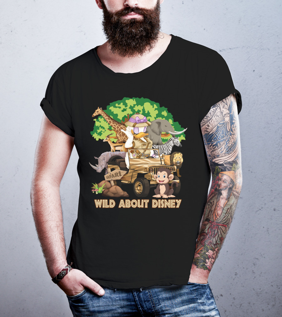 Wild About Disney Safari With Daisy Duck And Jungle Animals T-Shirt