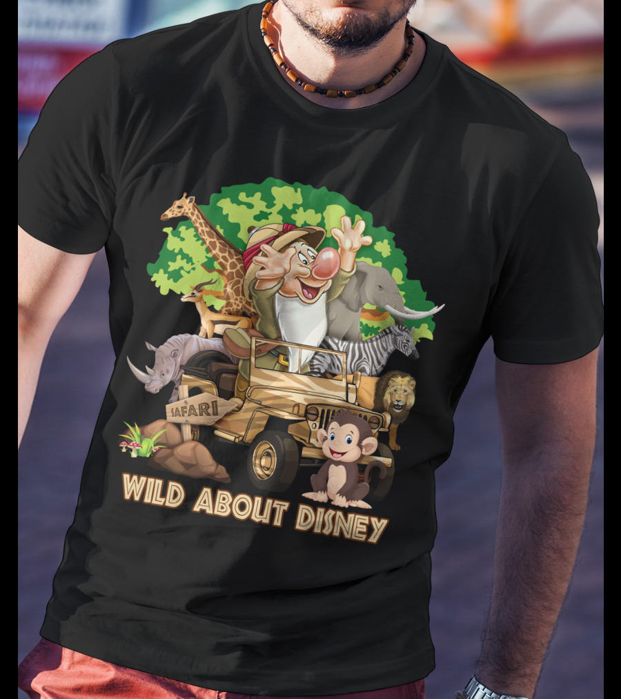 Wild About Disney Safari Grumpy Jeep Adventure With Animals T-Shirt