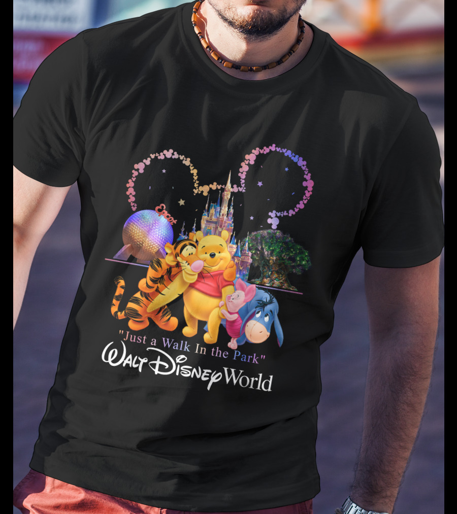 Winnie The Pooh Just A Walk In The Park Walt Disney World Epcot T-Shirt