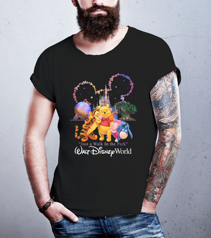Winnie The Pooh Just A Walk In The Park Walt Disney World Epcot T-Shirt