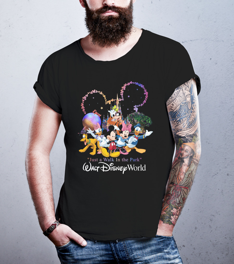 Just A Walk In The Park Walt Disney World EPCOT Mickey And Friends T-Shirt