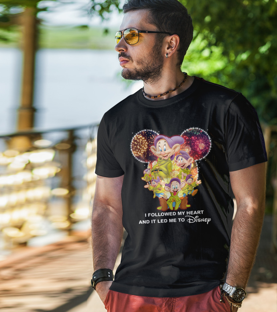 Dopey Fireworks I Followed My Heart And It Led Me To Disney T-Shirt