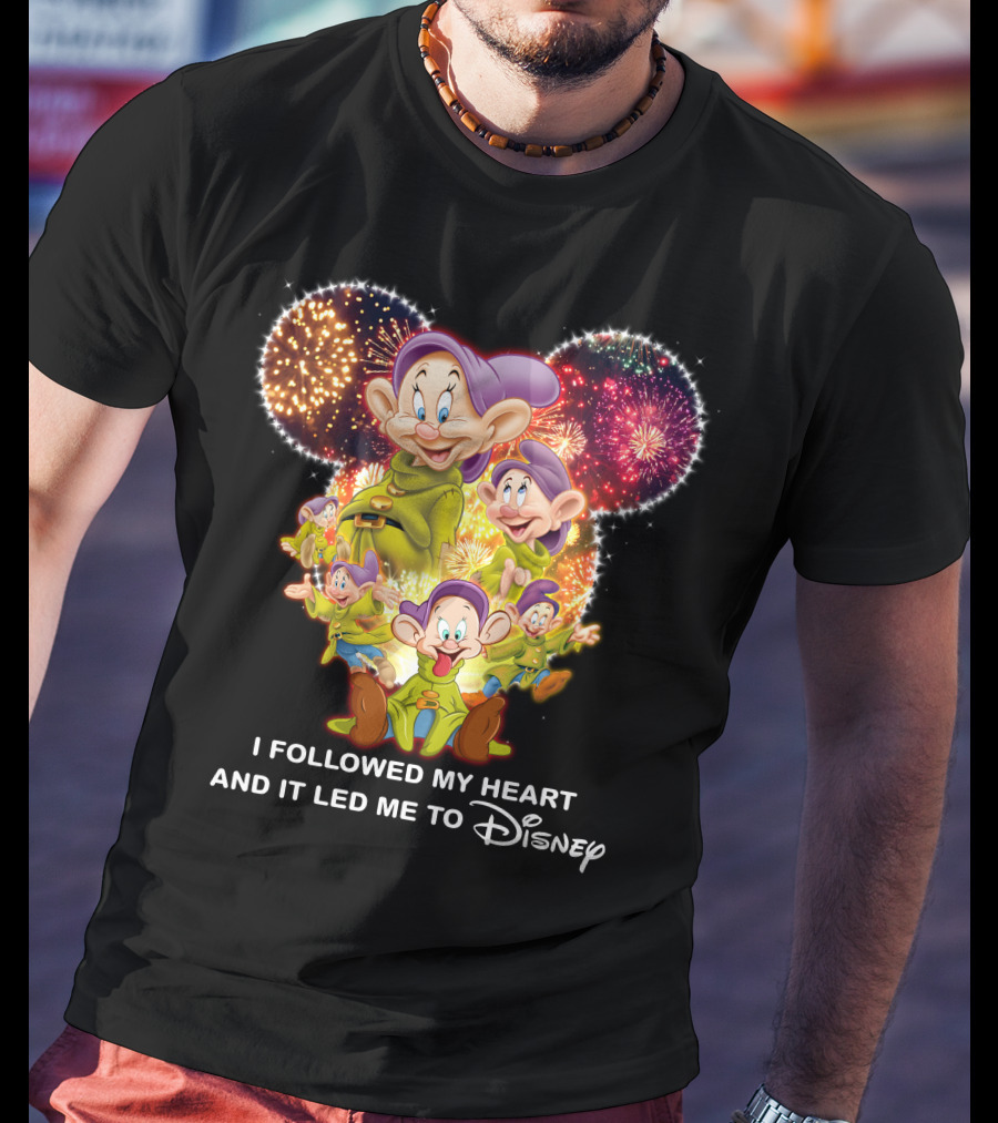 Dopey Fireworks I Followed My Heart And It Led Me To Disney T-Shirt