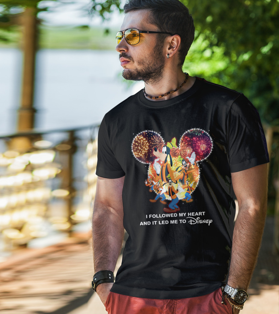 I Followed My Heart And It Led Me To Disney Goofy Fireworks T-Shirt