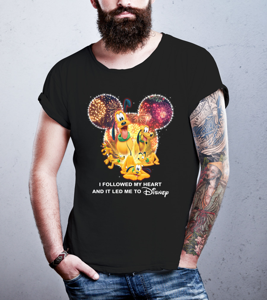 Pluto Fireworks Disney Magic I Followed My Heart T-Shirt