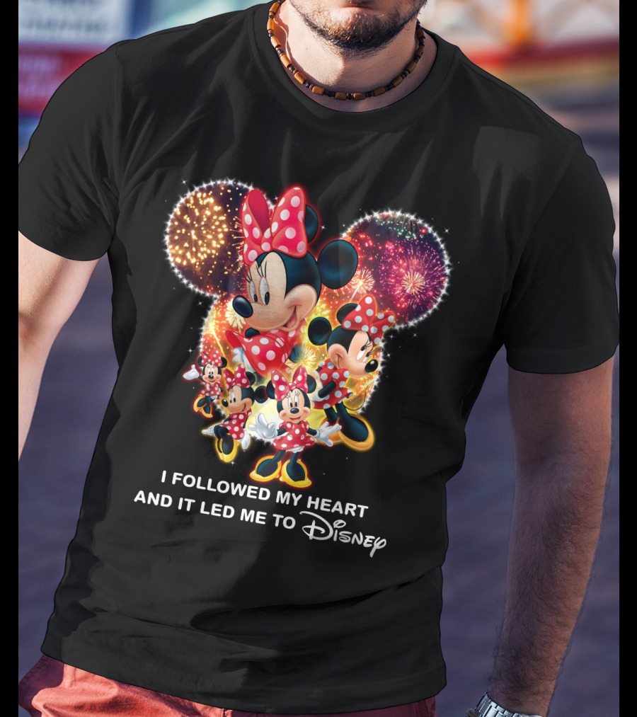 Minnie Mouse Fireworks I Followed My Heart Led Me To Disney T-Shirt