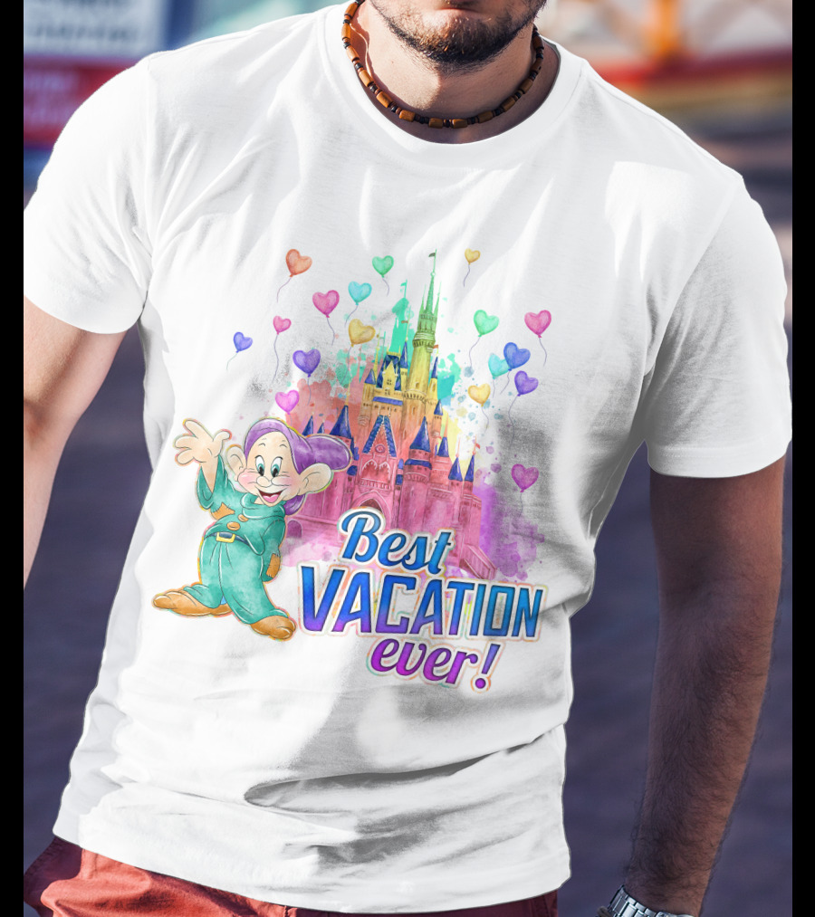 Best Vacation Ever Dopey Castle Hearts T-Shirt