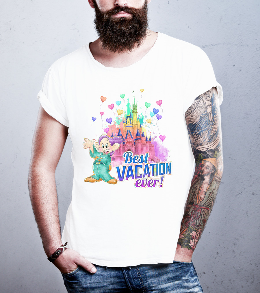 Best Vacation Ever Dopey Castle Hearts T-Shirt