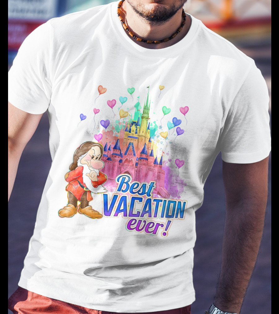 Best Vacation Ever Grumpy Castle Balloons T-Shirt