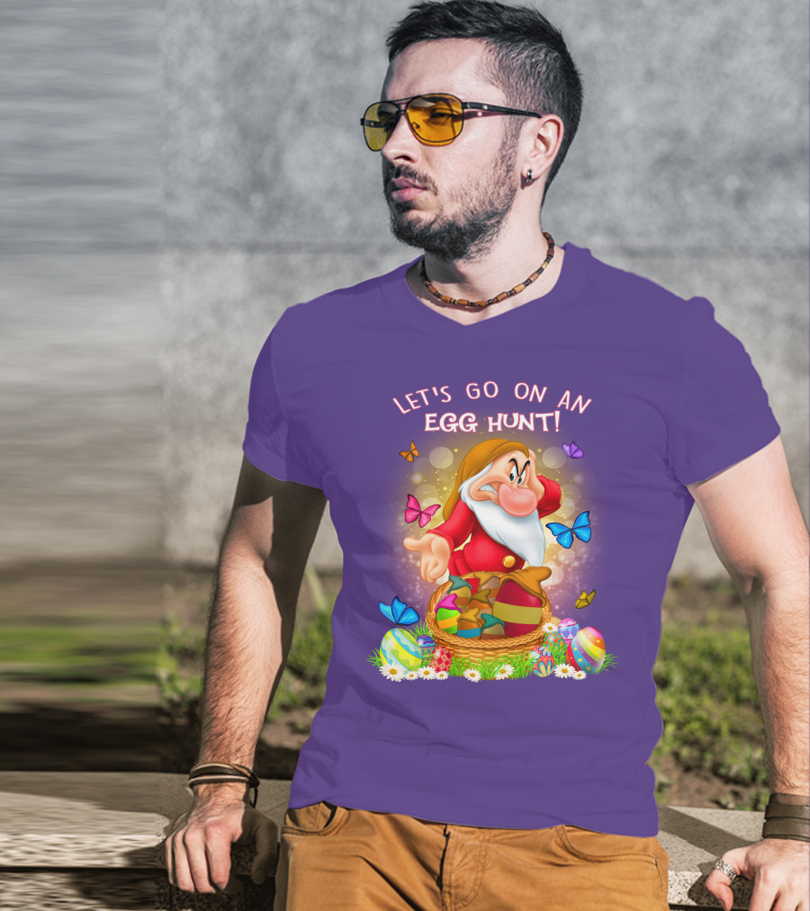 Let's Go On An Egg Hunt Grumpy Butterflies Easter Basket T-Shirt