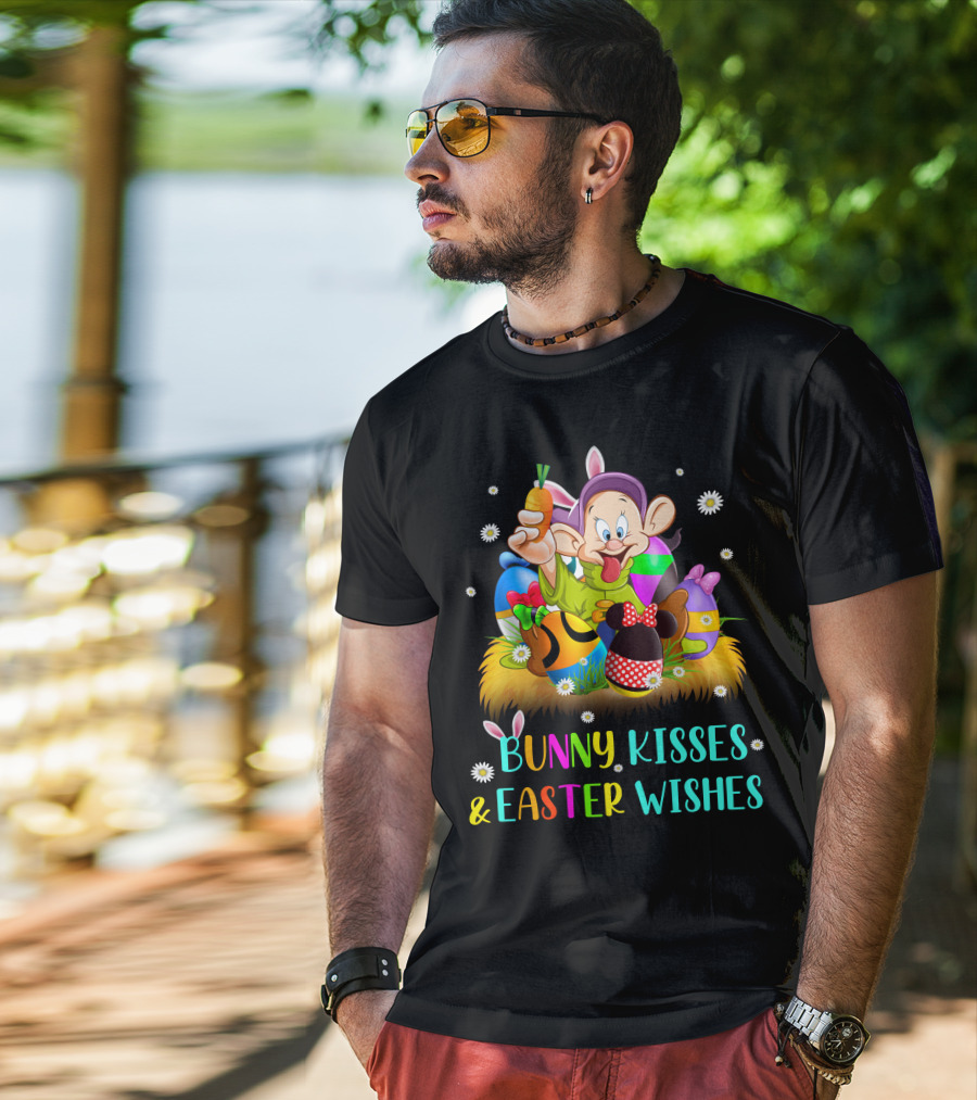 Bunny Kisses & Easter Wishes Dopey Character Easter Eggs Carrot T-Shirt