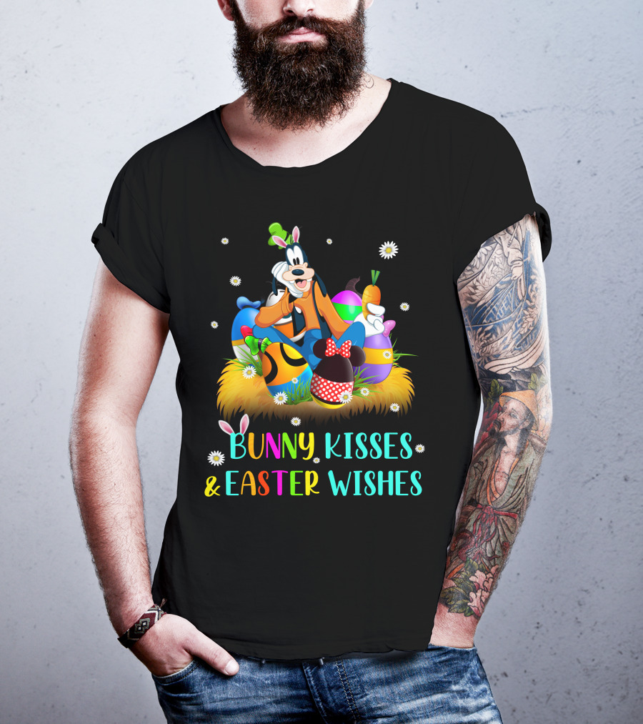 Goofy Bunny Kisses & Easter Wishes T-Shirt