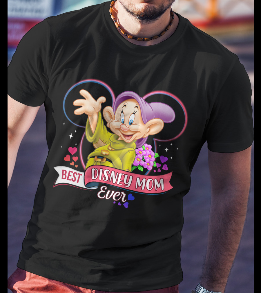 Best Disney Mom Ever With Dopey And Hearts T-Shirt