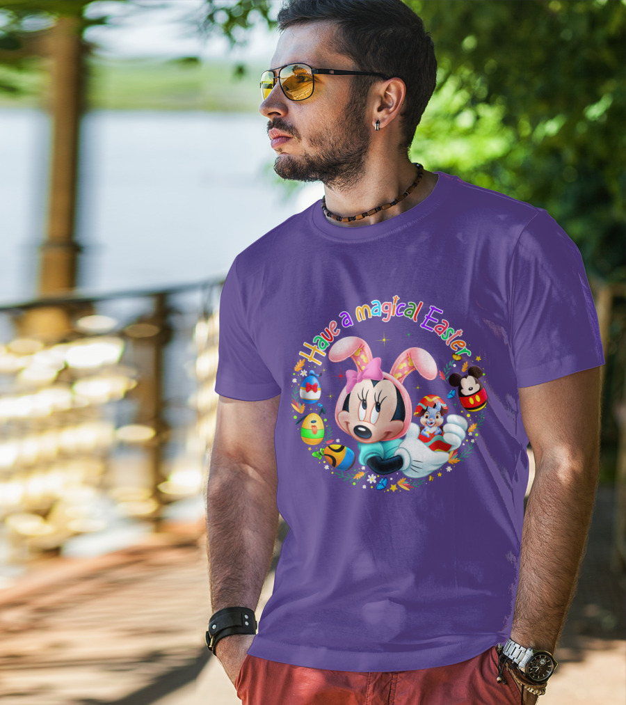 Minnie Mouse Have A Magical Easter With Easter Eggs And Flowers T-Shirt