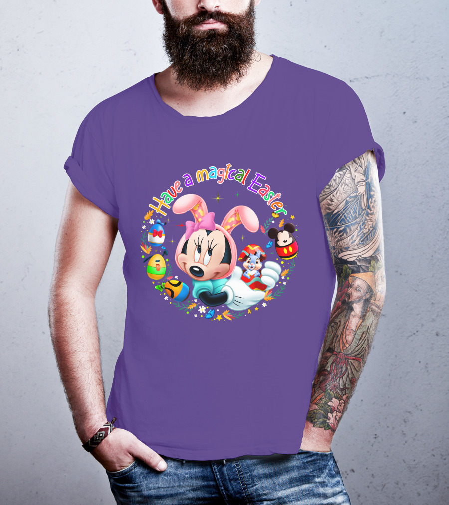 Minnie Mouse Have A Magical Easter With Easter Eggs And Flowers T-Shirt