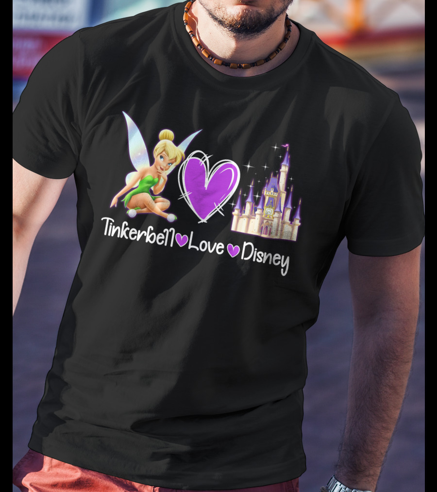 Tinkerbell Love Disney Castle Magic T-Shirt